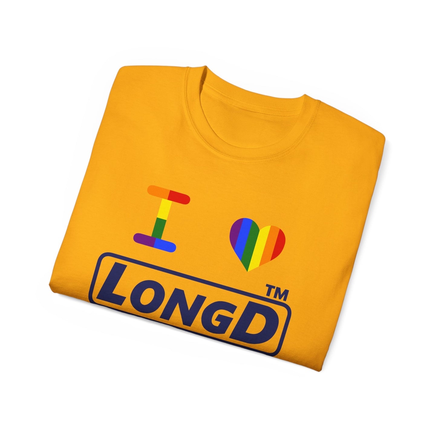 I Luv LongD official Hyde Park 4-print logo cotton tee (Pride colors)