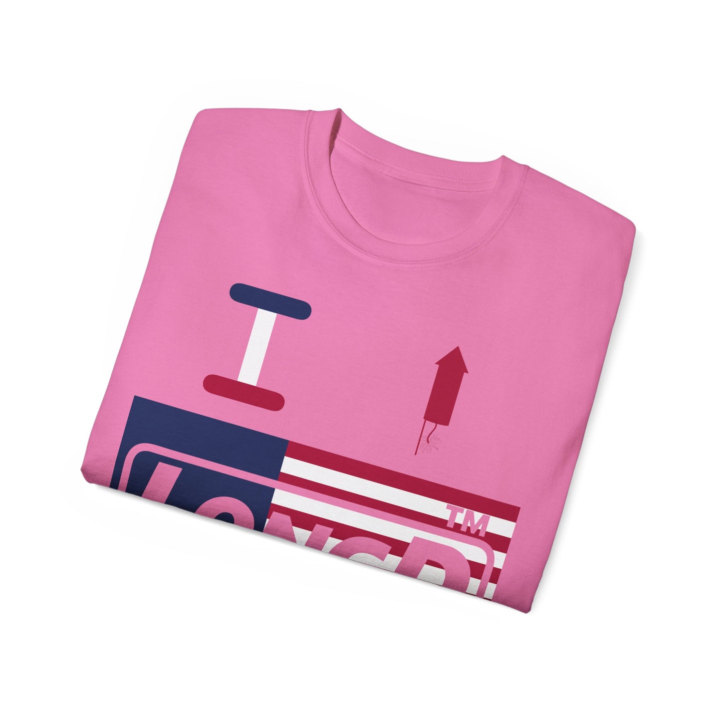 I firecracker LongD negative flag 4-print tag-domain logo cotton tee