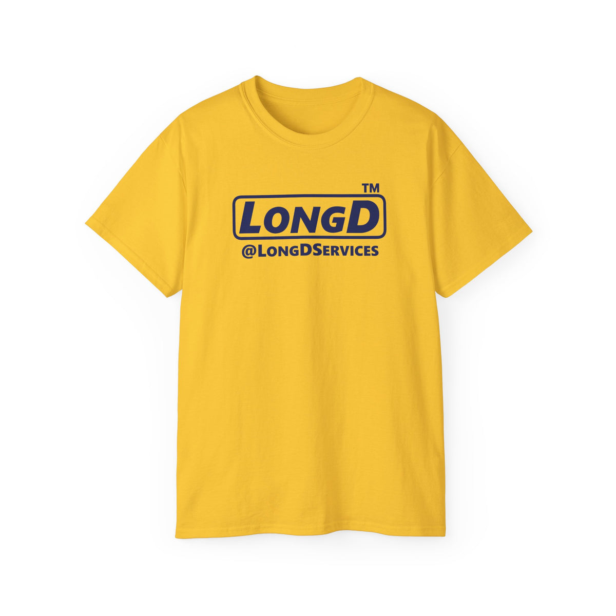 LongD Tag positive basic Navy (002060) logo cotton tee