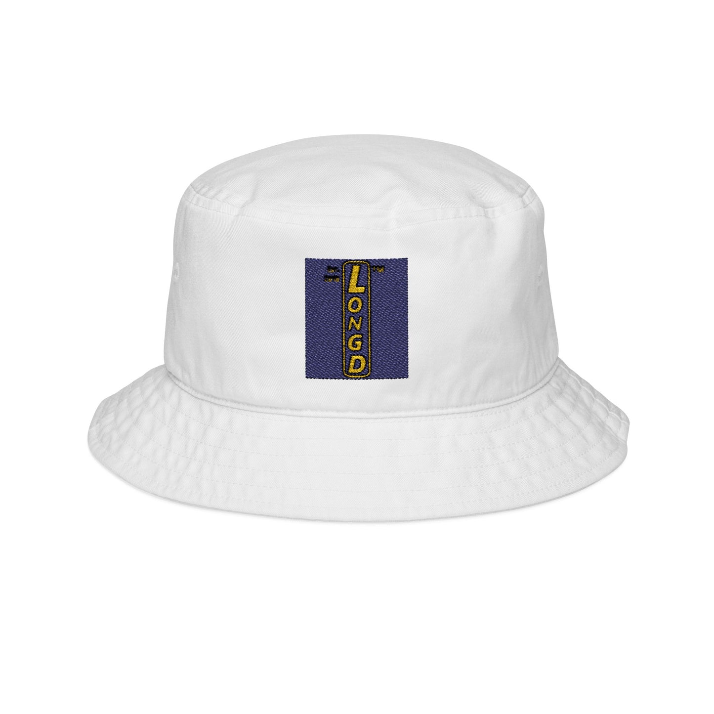 Embroidered alternate upright logo bucket hat