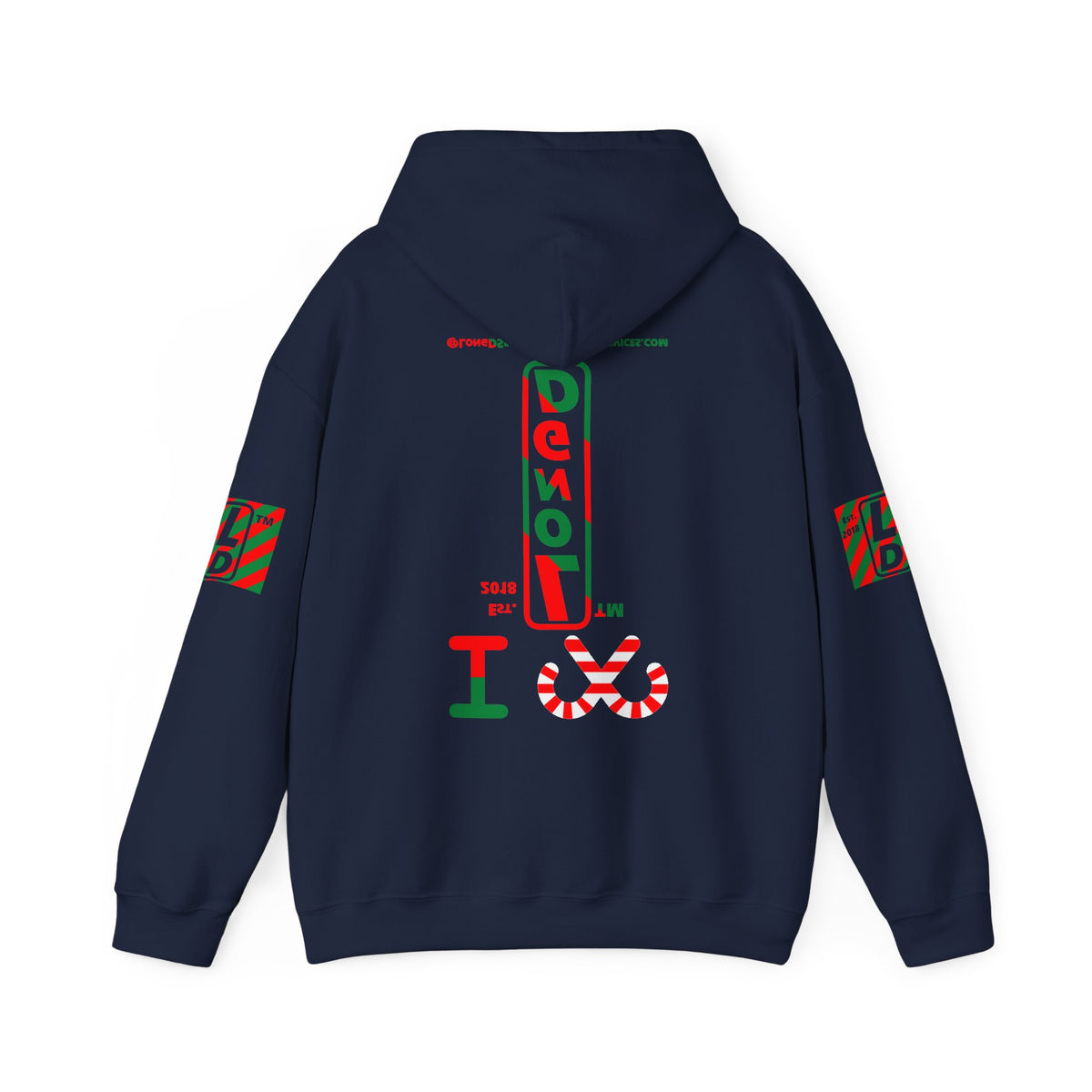 I candy cane LongD Tag-domain positive upright pixel-weighted 4-striped 4-print logo hoodie
