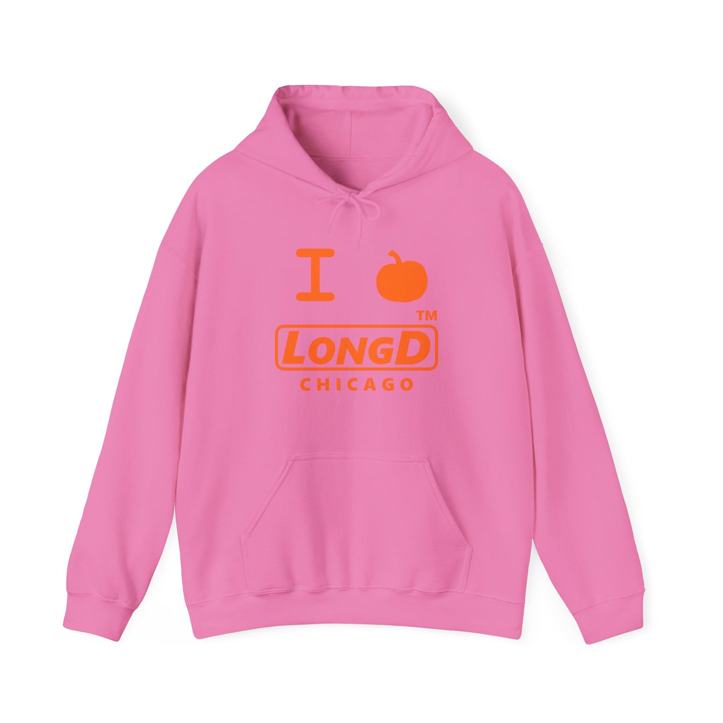 I Pumpkin LongD® Logo Hoodie orange basic Chicago logo
