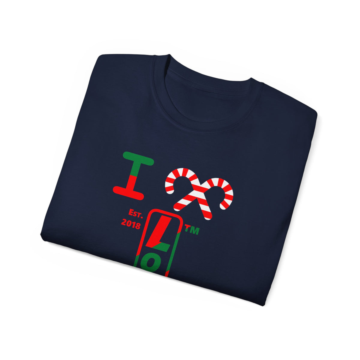 I candy cane LongD Tag-domain positive upright pixel-weighted 4-striped 4-print logo cotton tee