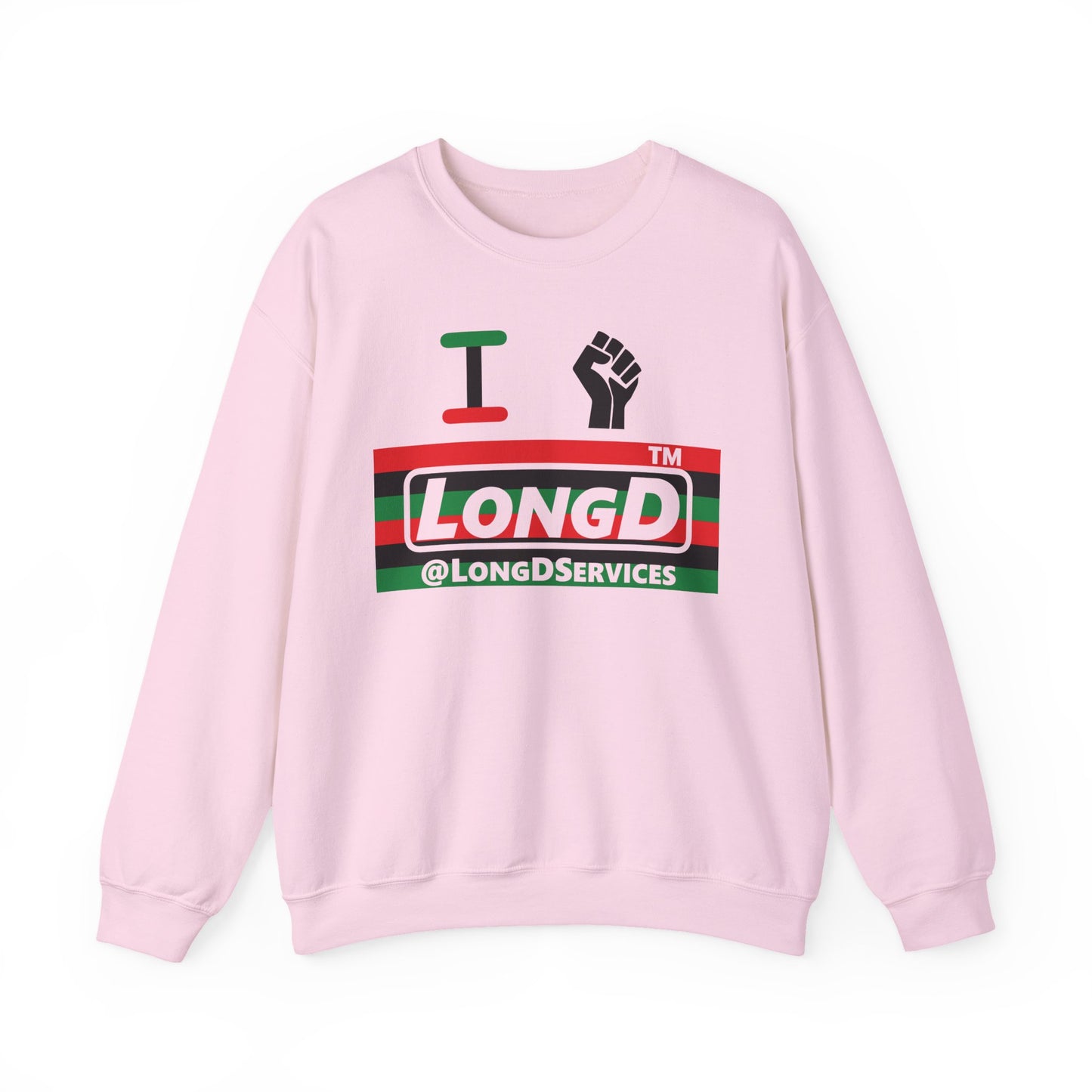 I fist LongD negative horizontal 6-striped tag logo crewneck sweatshirt