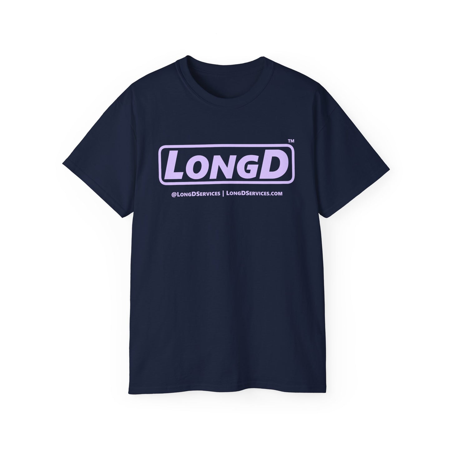 LongD® Logo Cotton Tee (Easter pastel purple in positive text)