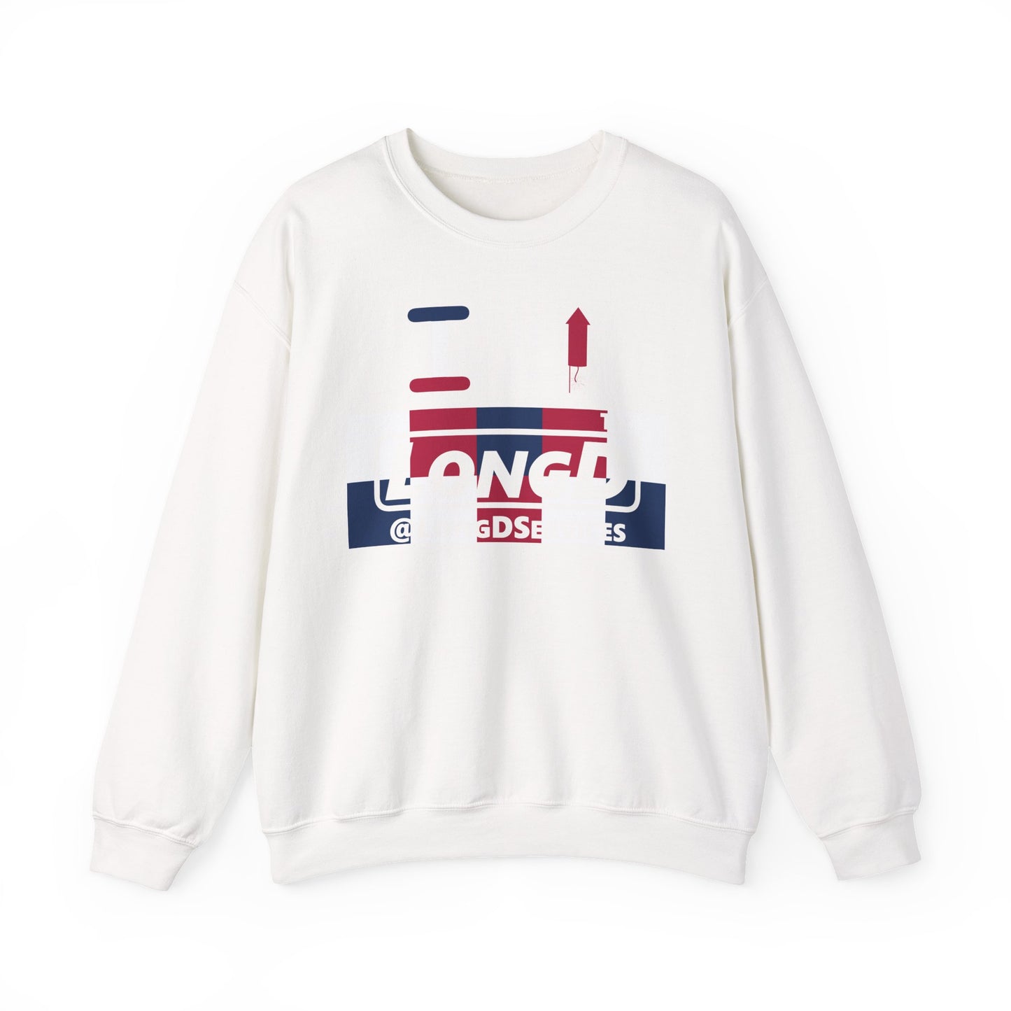 I firecracker LongD negative 2x5 tag logo crewneck sweatshirt