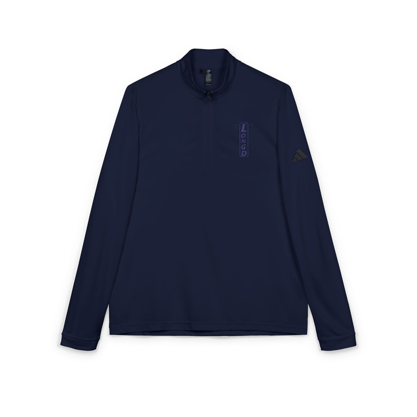 Embroidered adidas® Quarter-Zip pullover official basic logo upright