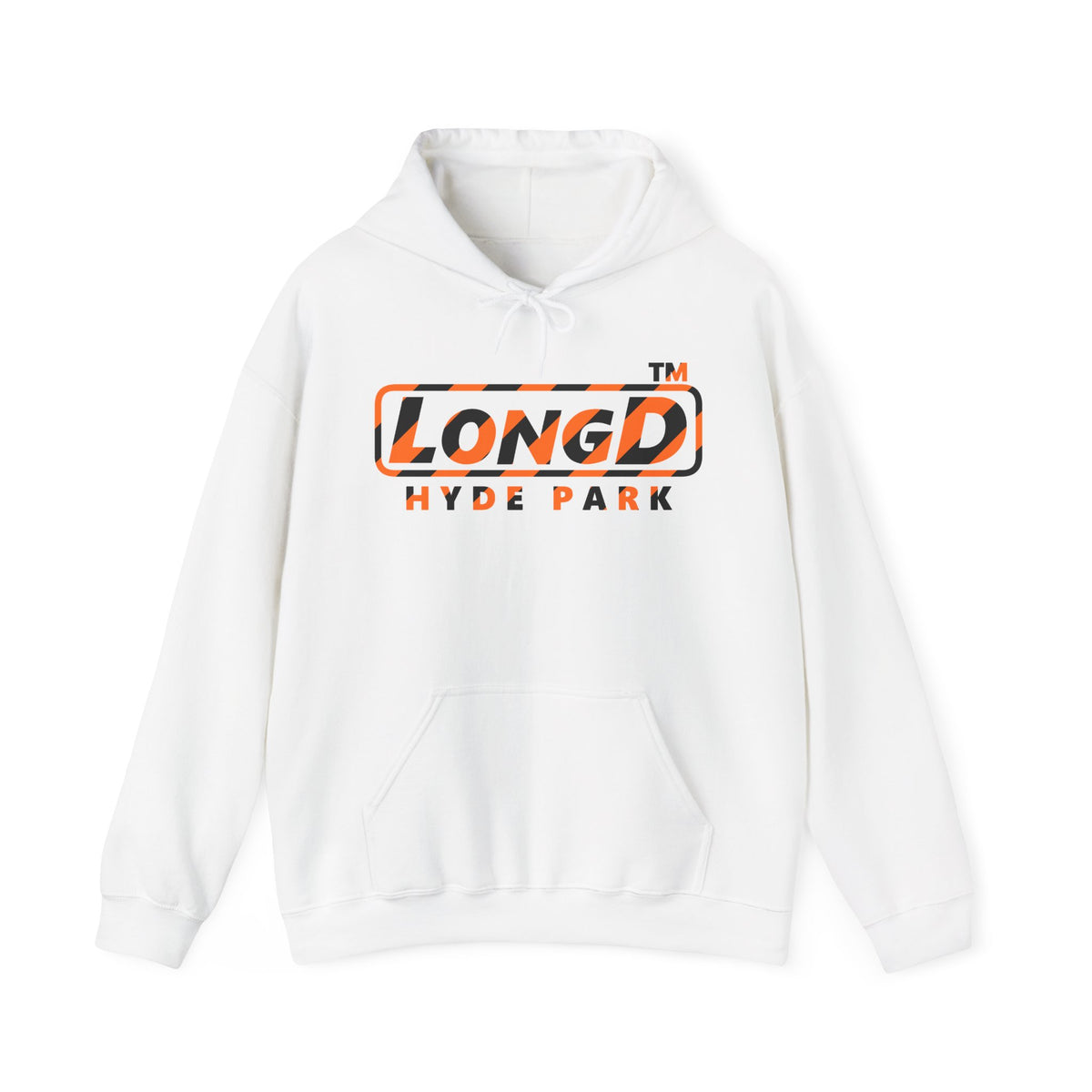 LongD Hyde Park positive 12-striped logo (Halloween colors) hoodie