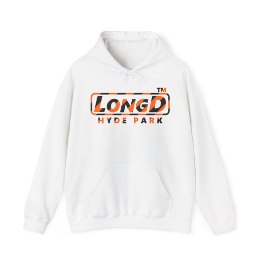 LongD Hyde Park positive 12-striped logo (Halloween colors) hoodie