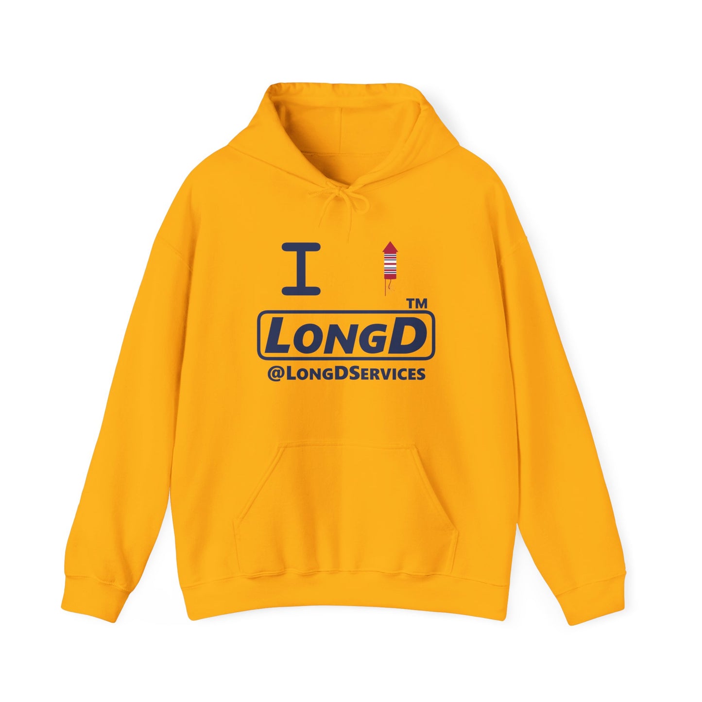 I firecracker LongD® positive basic official tag logo hoodie