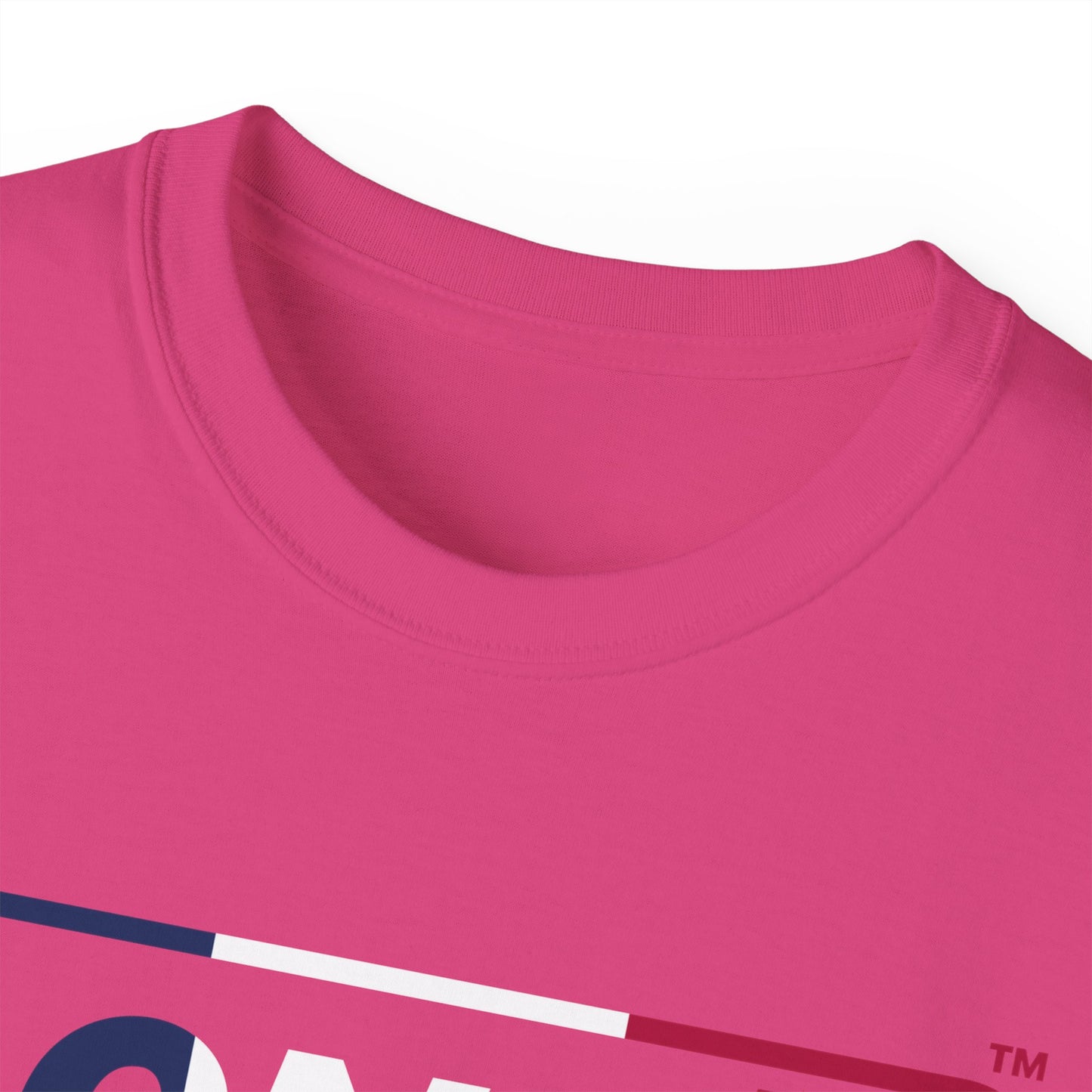 LongD® Logo Cotton Tee Blue, White and Red positive thirds text