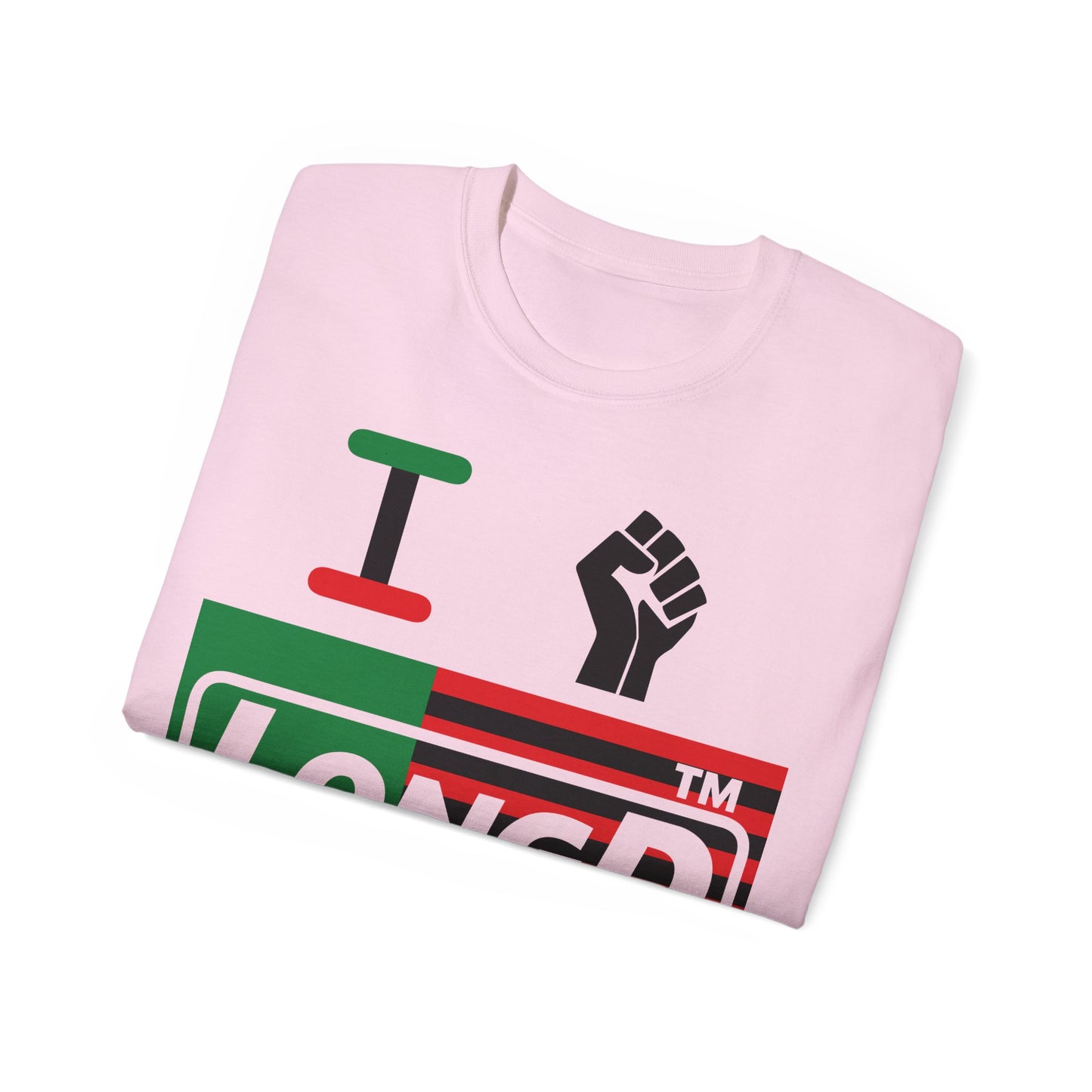 I fist LongD negative flag Hyde Park logo 4-print cotton tee