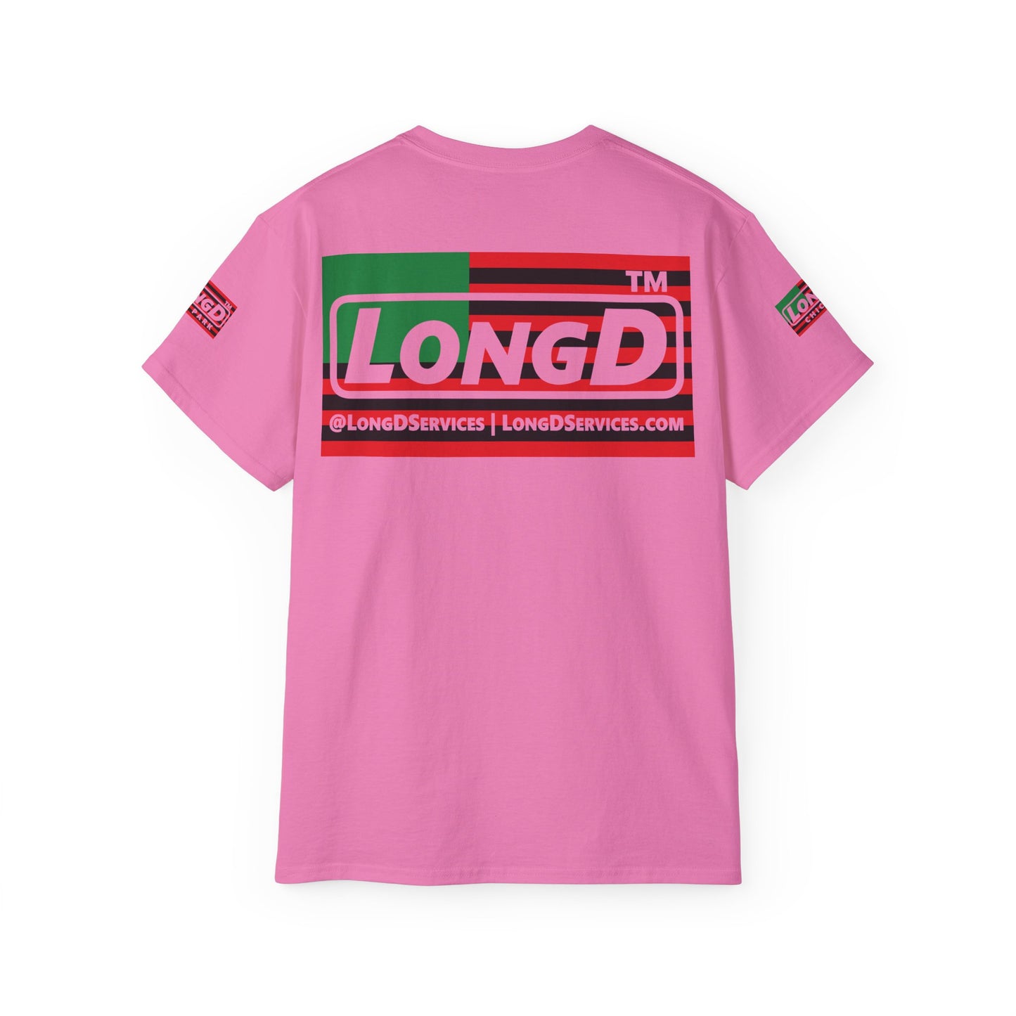 I fist LongD negative flag tag logo 4-print cotton tee