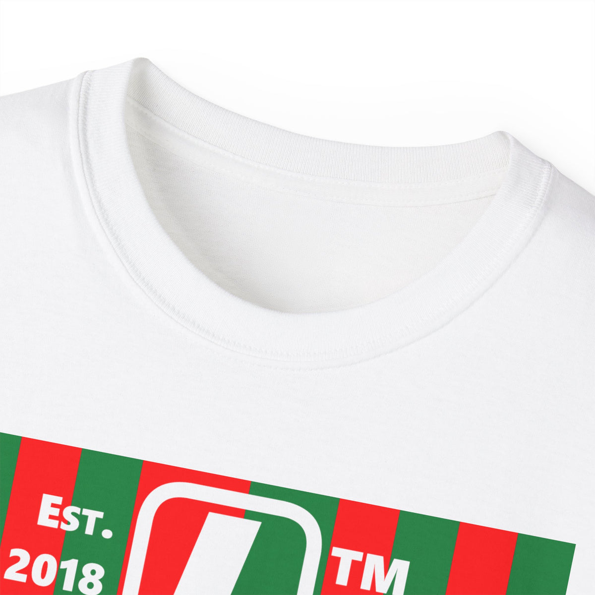 LongD Hyde Park negative upright tiled logo (Xmas colors) cotton tee