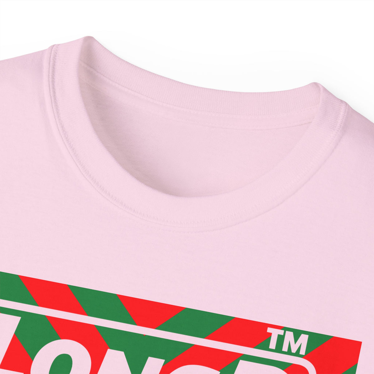 LongD Chicago negative downward chevron front-back logo (Xmas colors) cotton tee