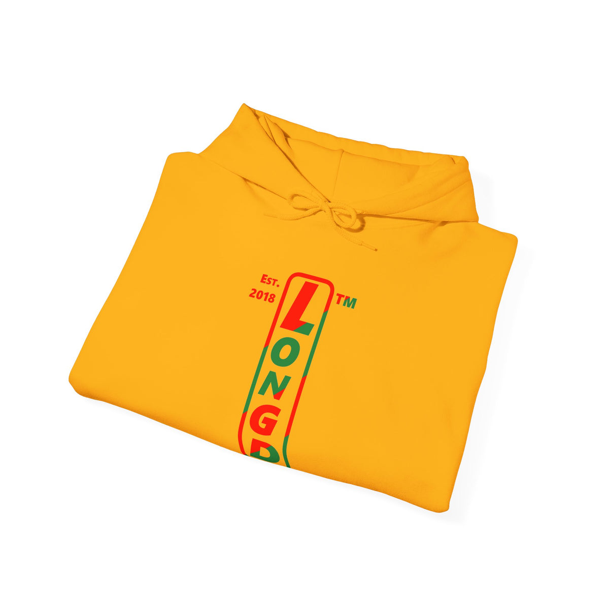 LongD Hyde Park positive upright pixel-weighted 4-striped logo (Xmas colors) hoodie