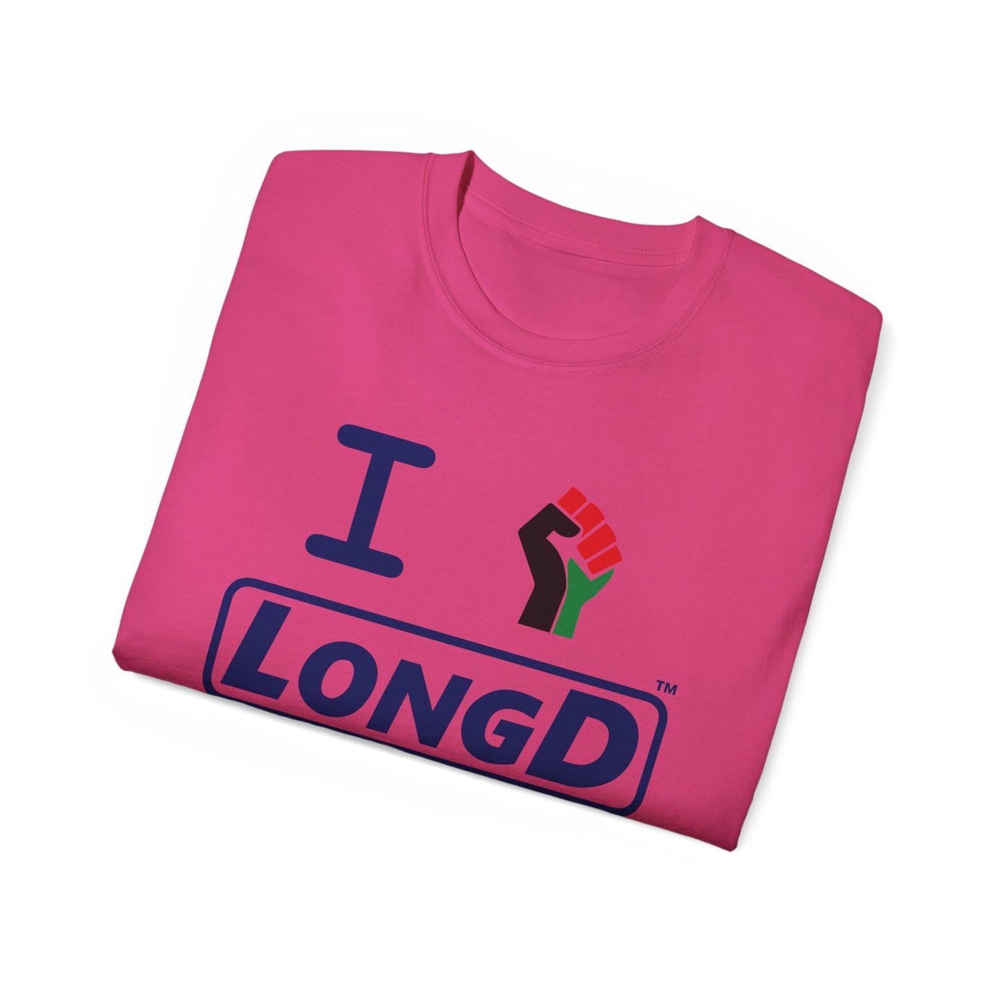 I Fist LongD® Official Logo Cotton Tee Juneteenth multicolored fist