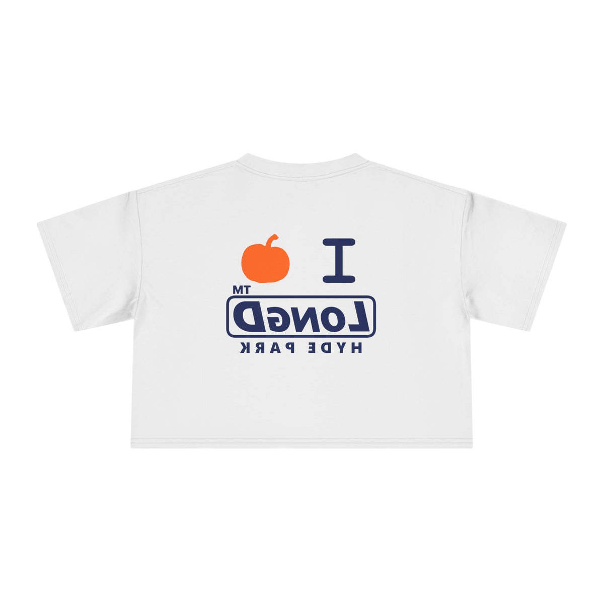 I pumpkin LongD Hyde Park positive basic Navy (002060) front-back logo crop tee