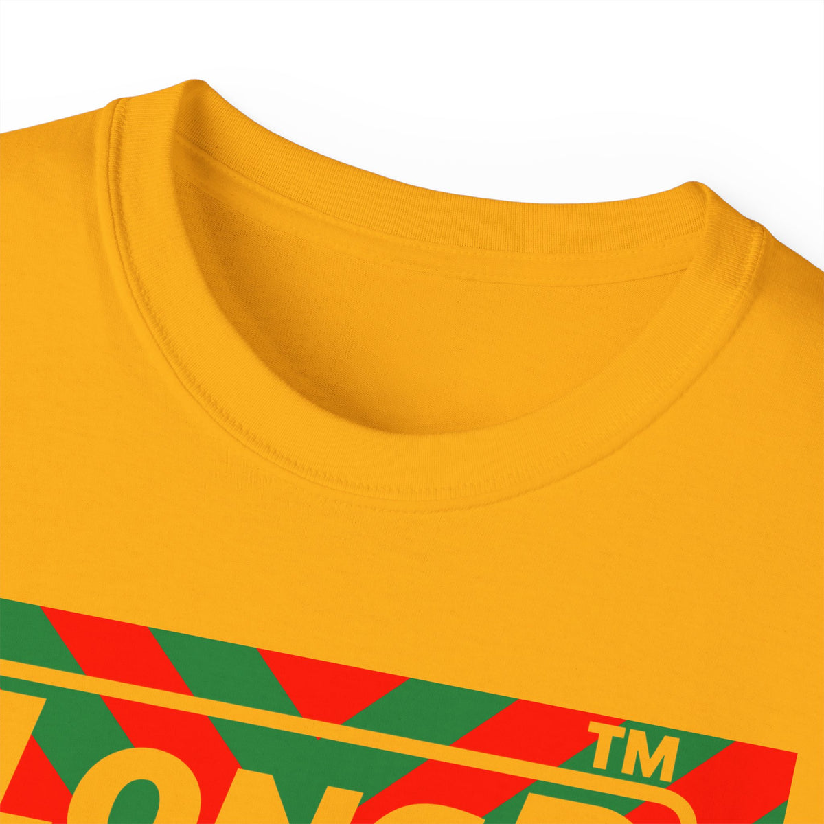 LongD Chicago negative downward chevron front-back logo (Xmas colors) cotton tee