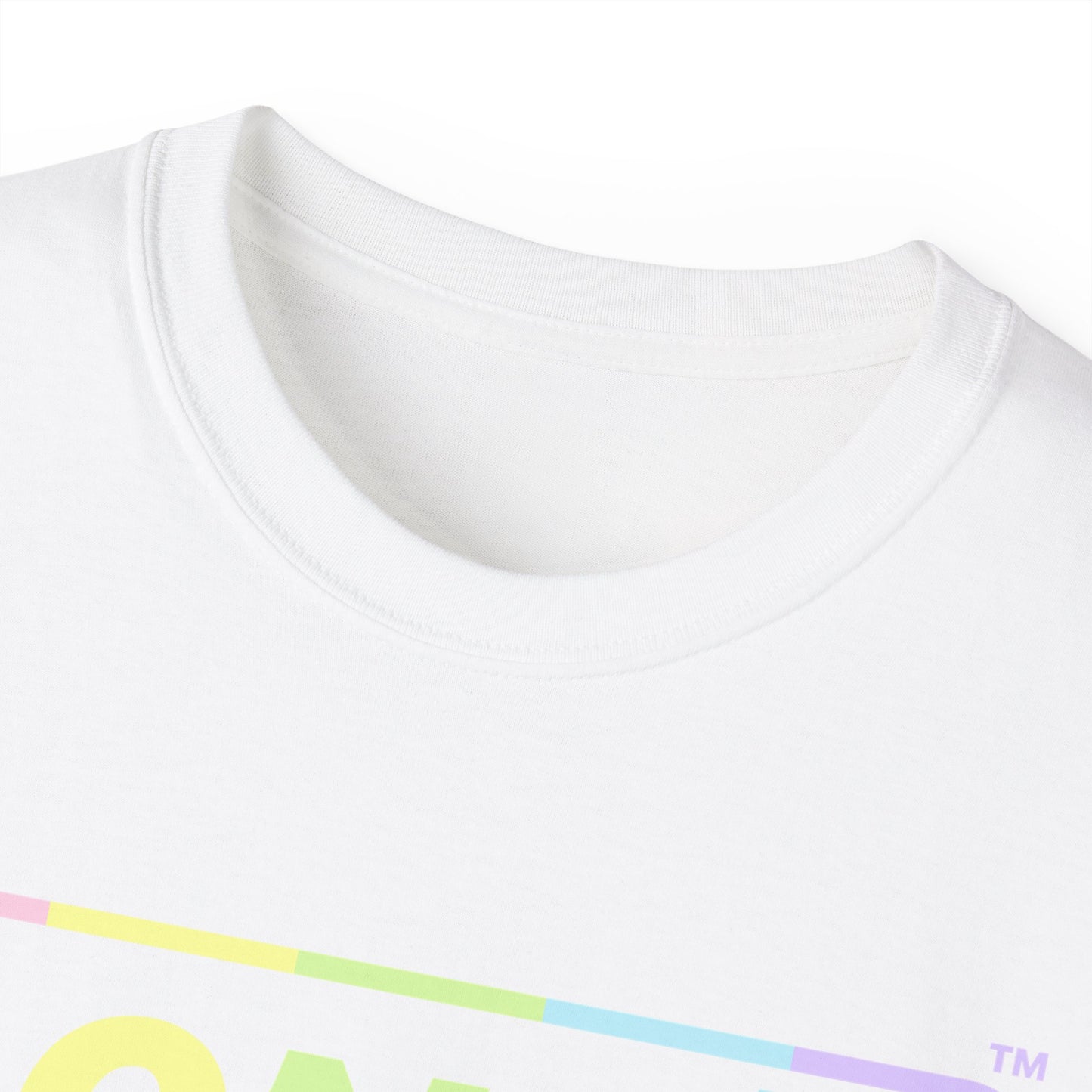 LongD® Logo Cotton Tee (Easter pastel spectrum in positive text)