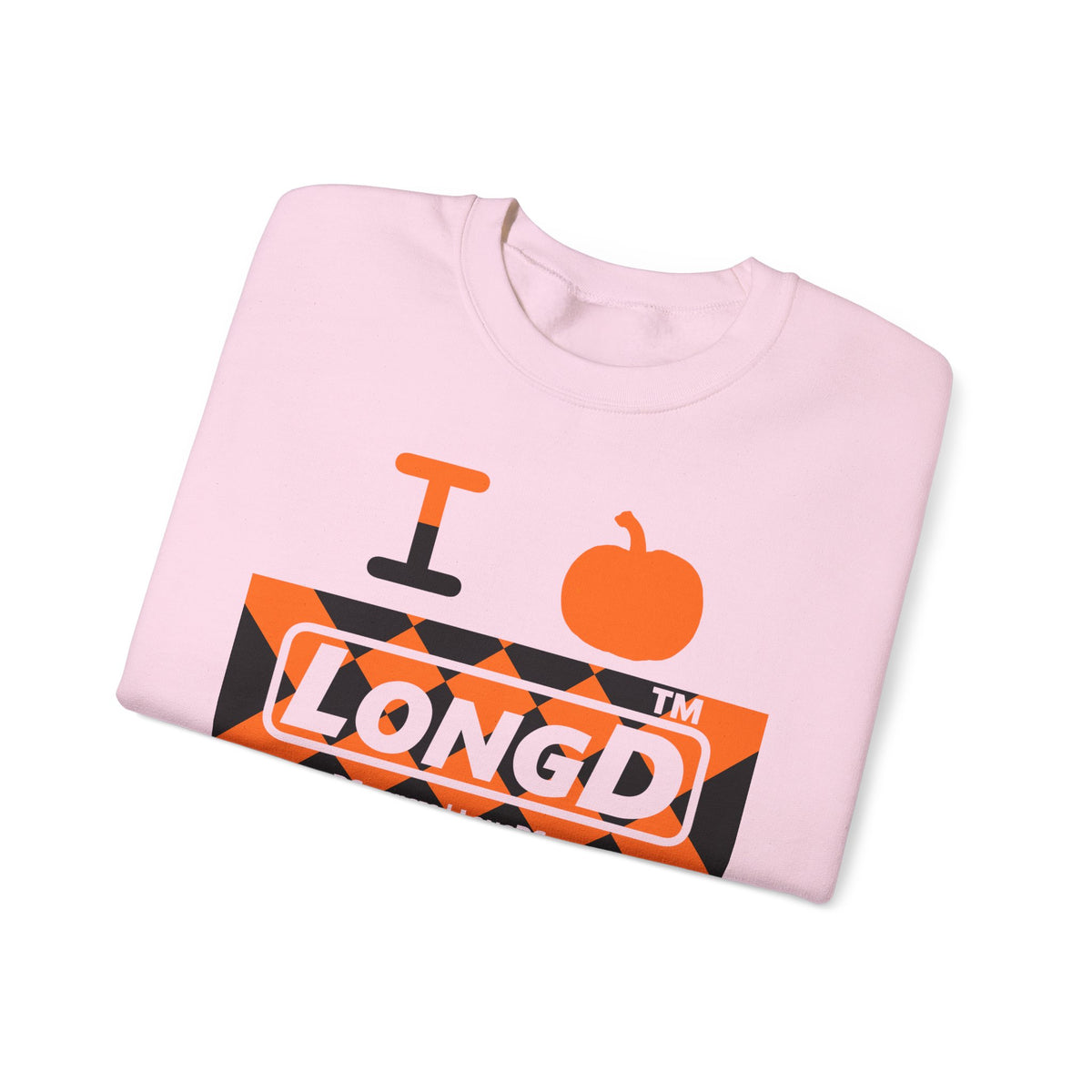 I pumpkin LongD Tag-domain negative stylized argyle 4-print logo crewneck sweatshirt