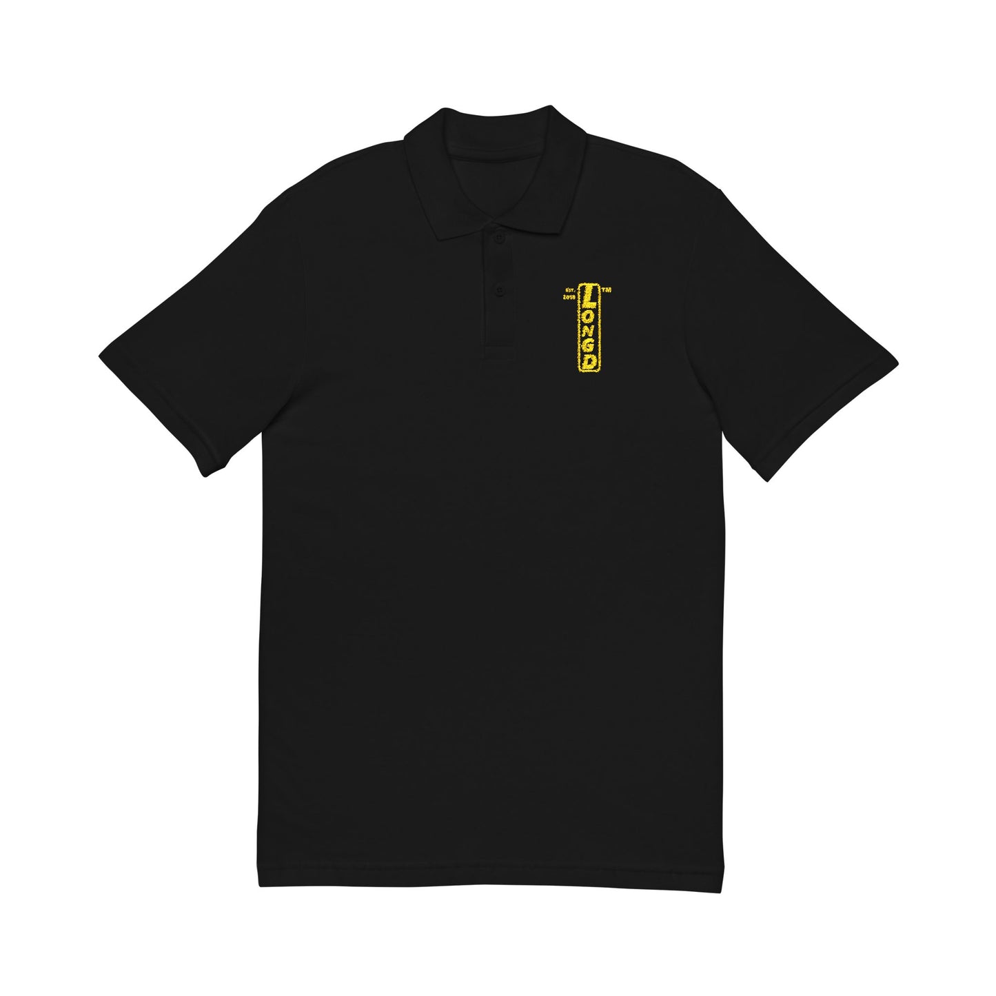 Embroidered LongD alternate basic logo upright polo shirt