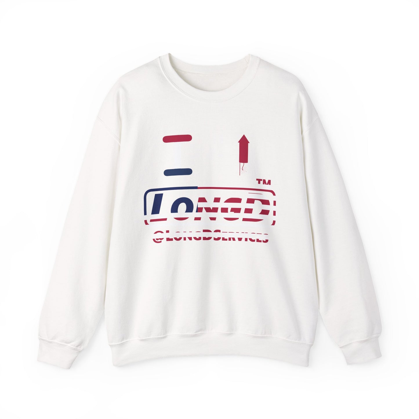 I firecracker LongD positive flag tag logo crewneck sweatshirt