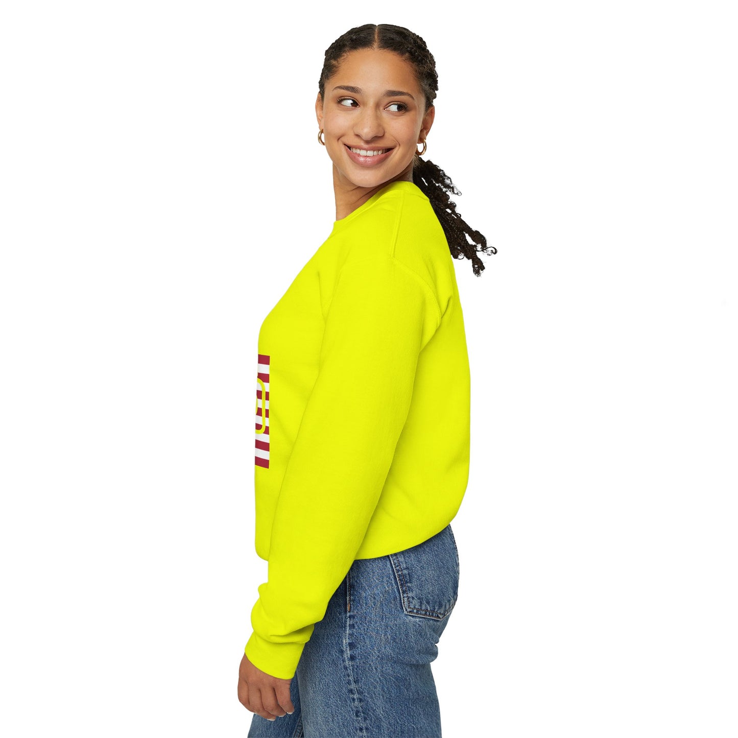 I firecracker LongD negative flag Chicago logo crewneck sweatshirt