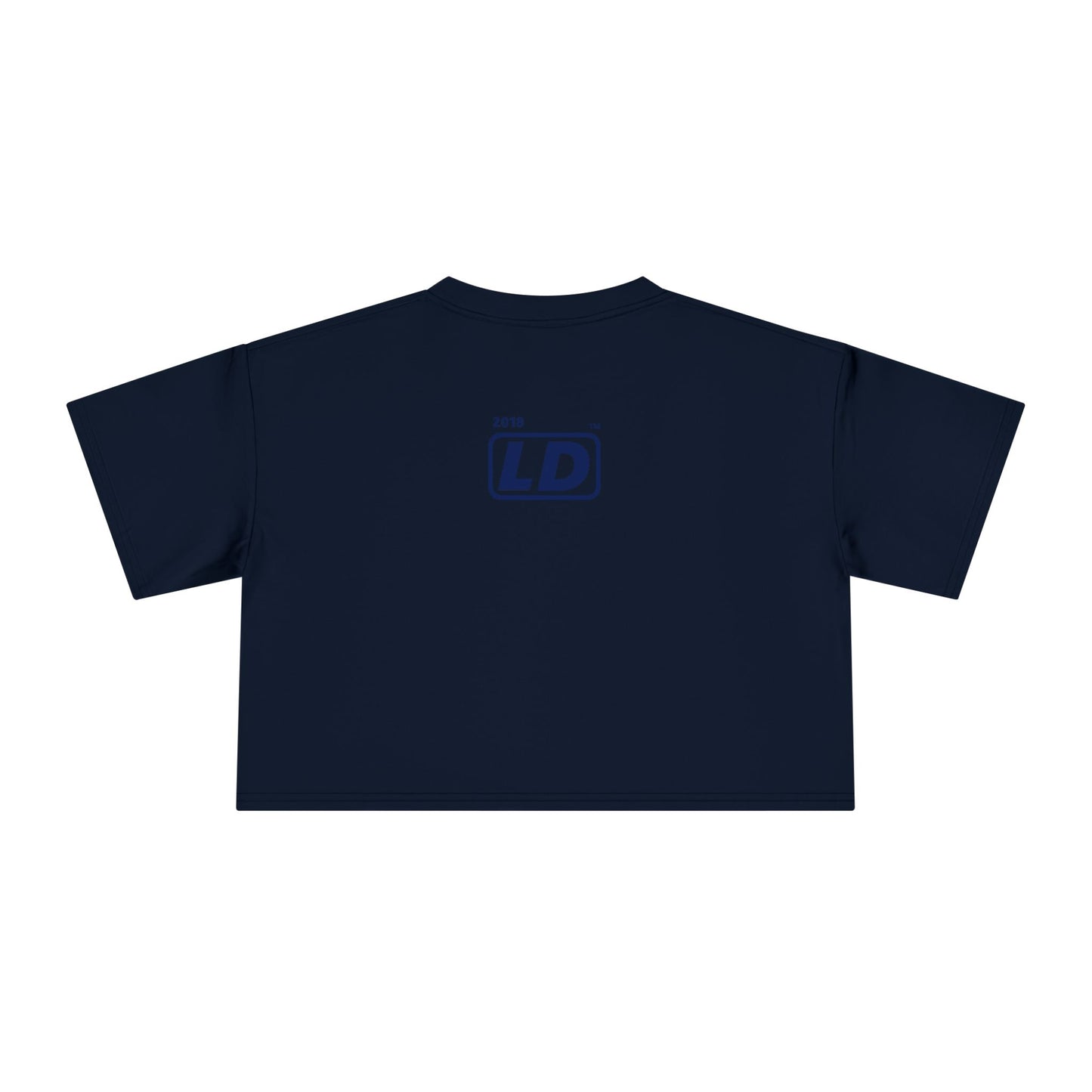 I fist LongD official front-back tag-domain logo crop tee