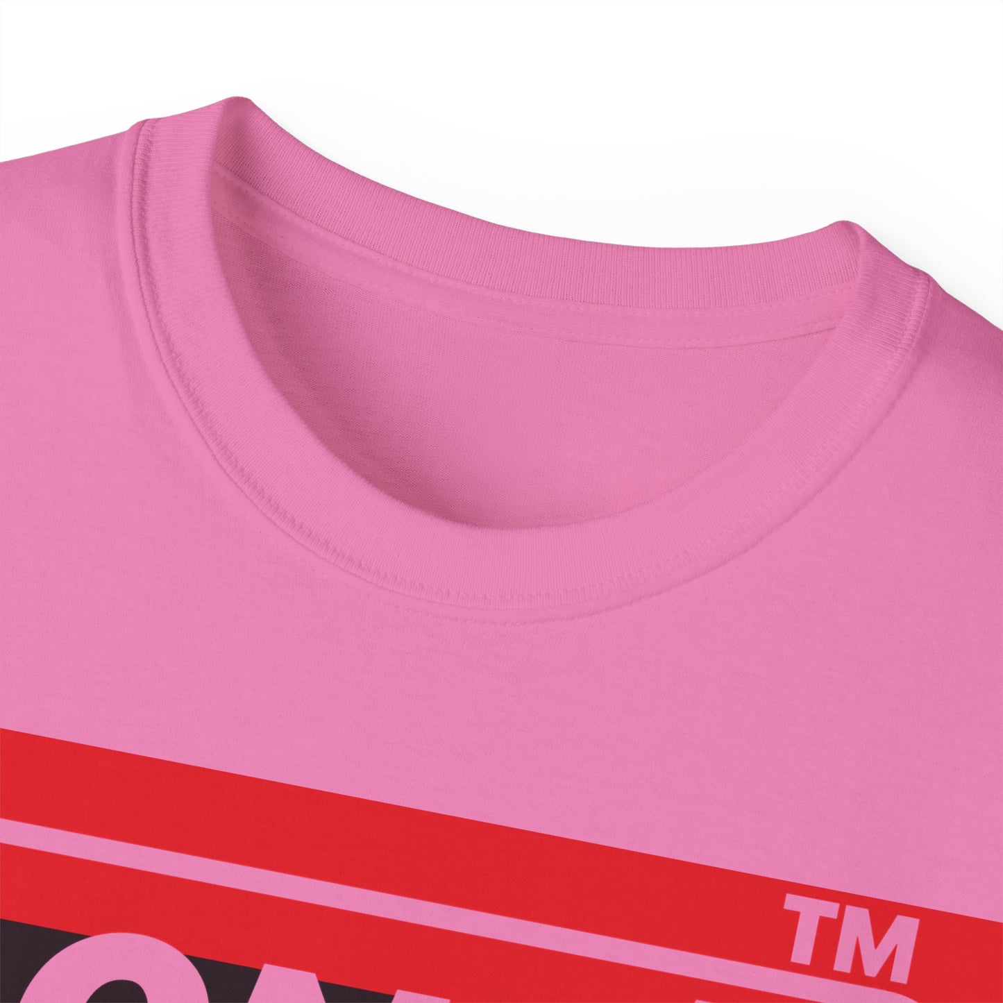 LongD negative horizontal 3-striped Chicago logo cotton tee (Juneteenth colors)