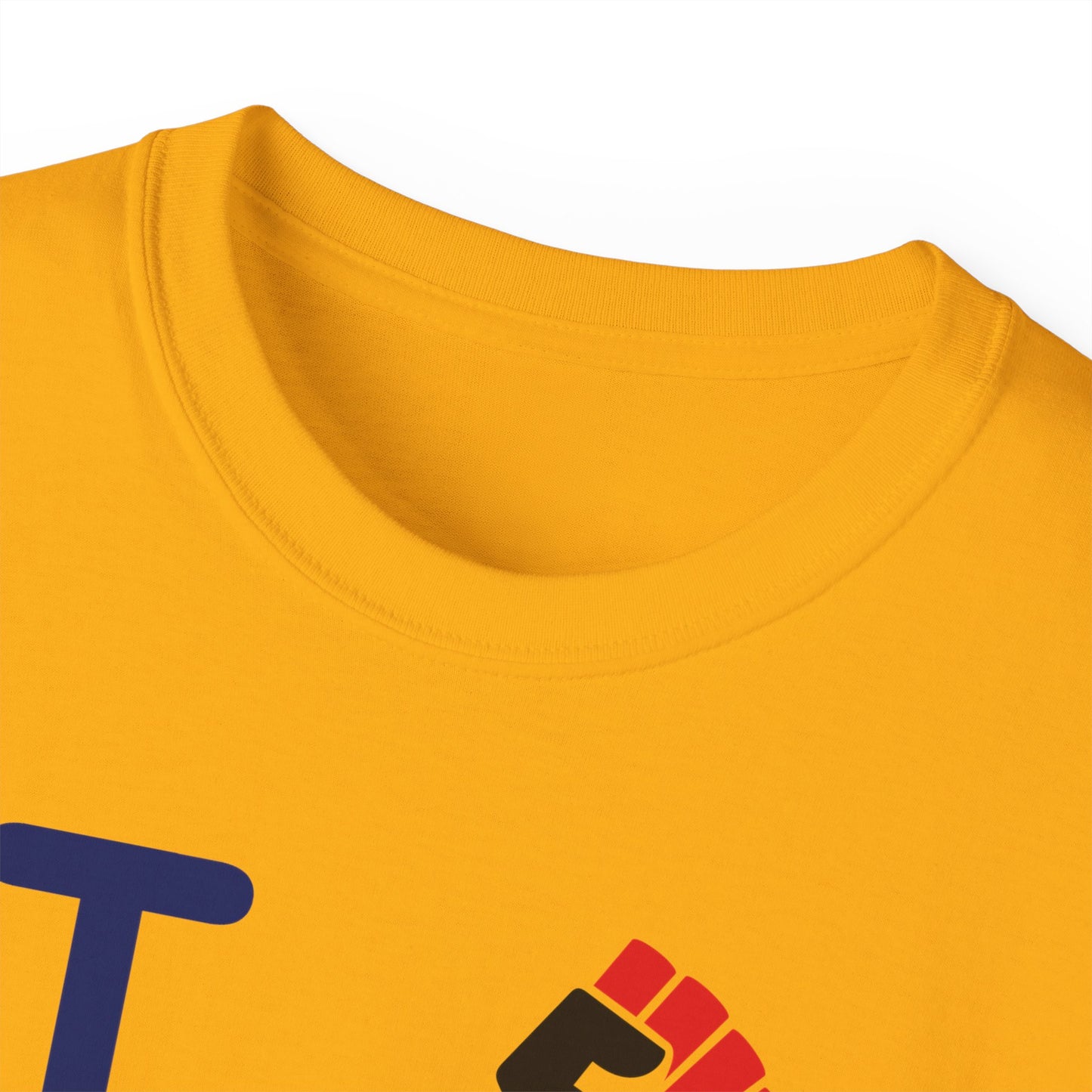 I fist LongD official Chicago logo cotton tee with multicolored fist
