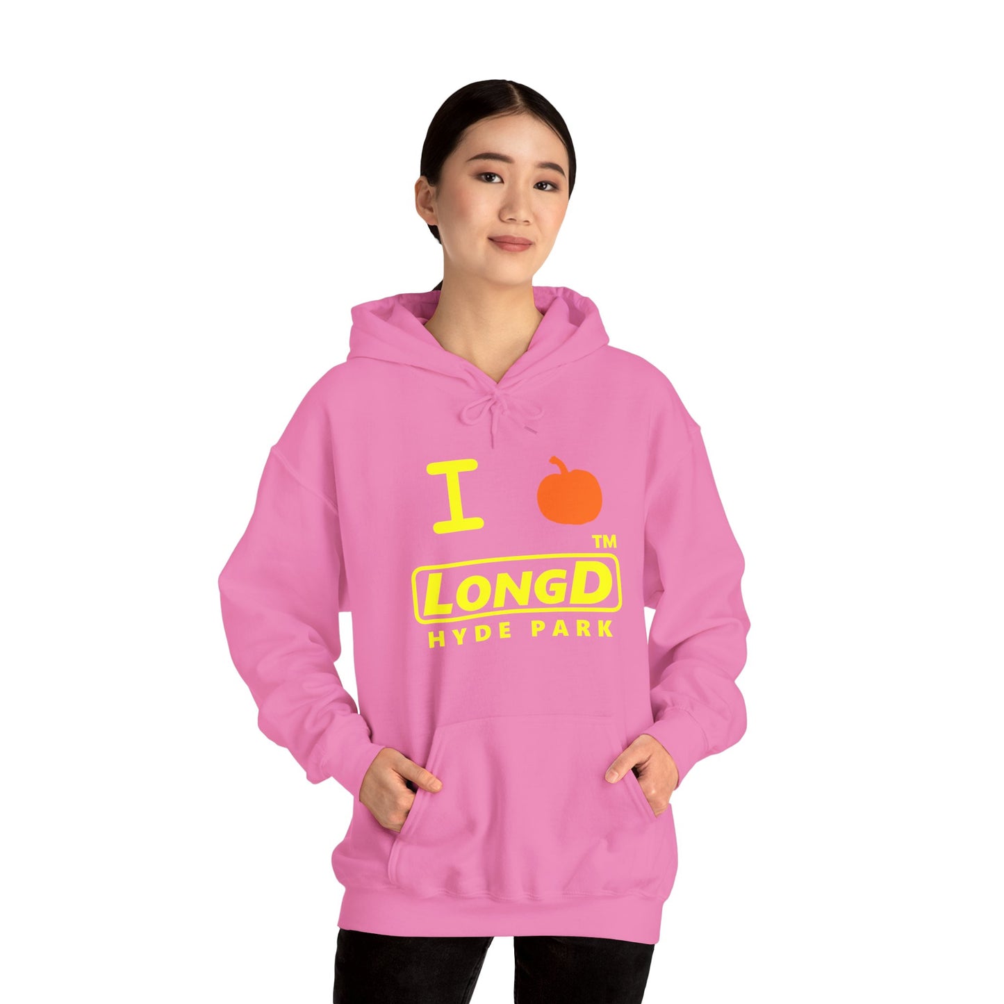 I Pumpkin LongD® Logo Hoodie yellow basic Hyde Park logo
