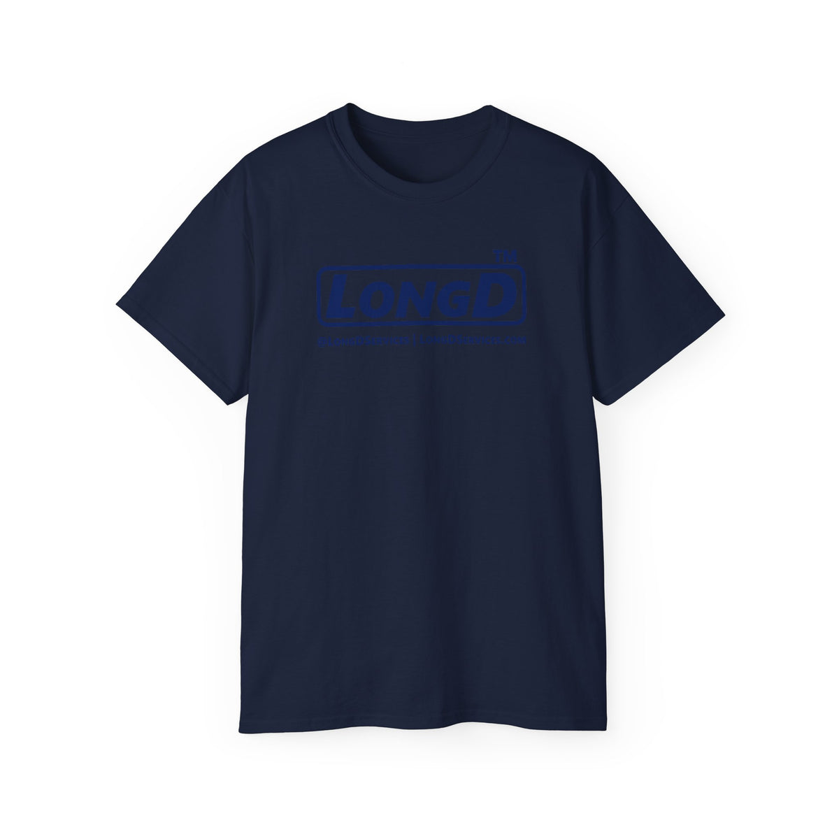 LongD Tag-domain positive official basic logo cotton tee