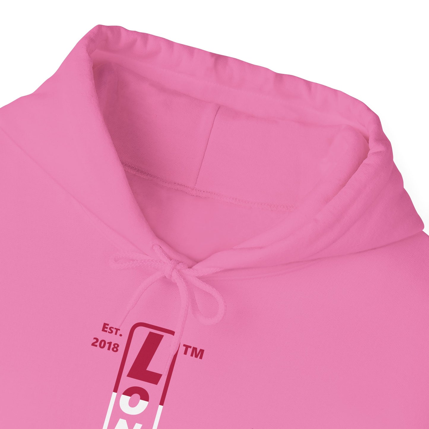 LongD® positive horizontal 3-striped upright Hyde Park logo hoodie