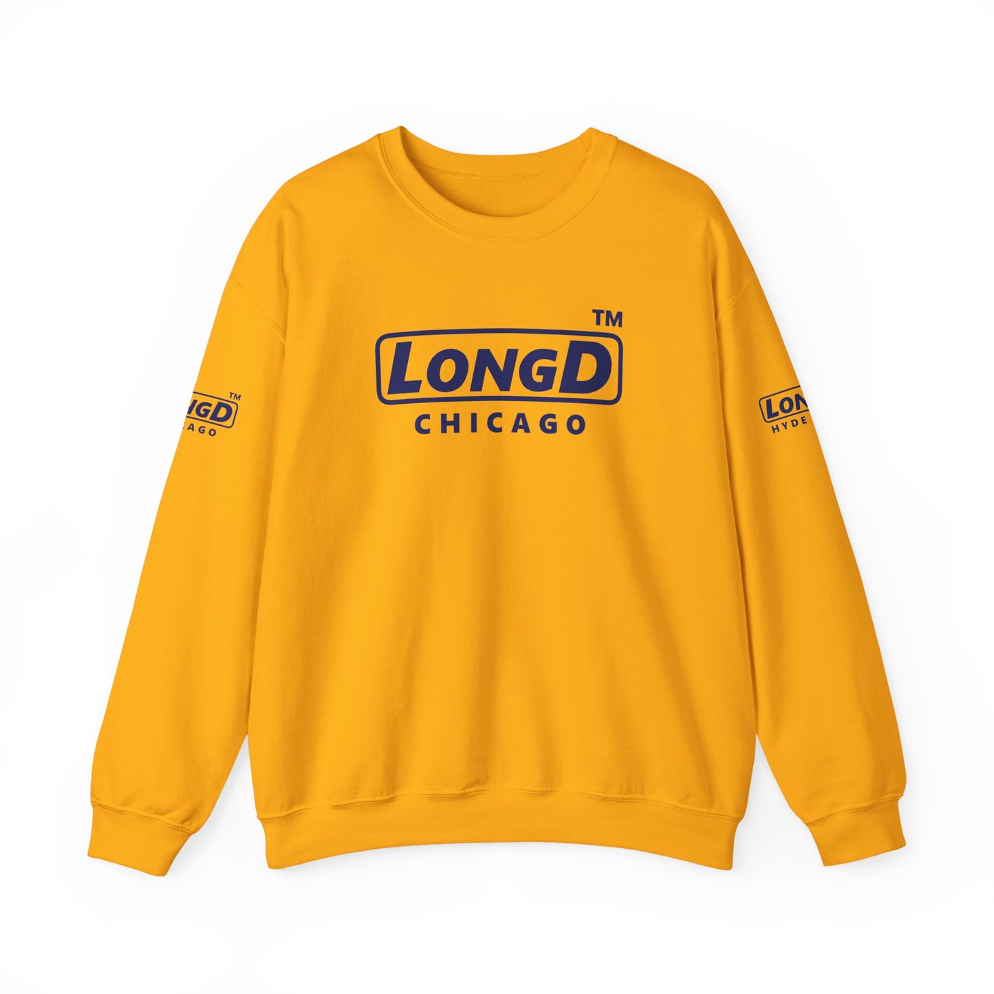 LongD official 4-print Chicago logo crewneck sweatshirt