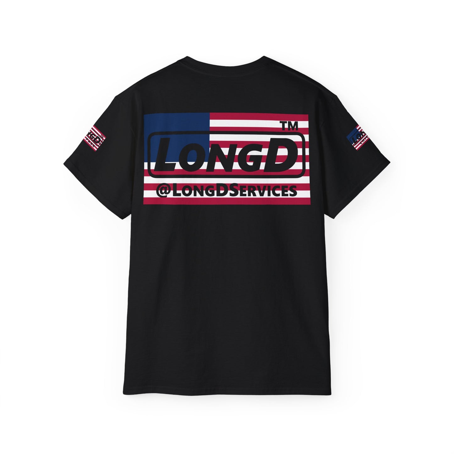 I firecracker LongD negative flag 4-print Chicago logo cotton tee