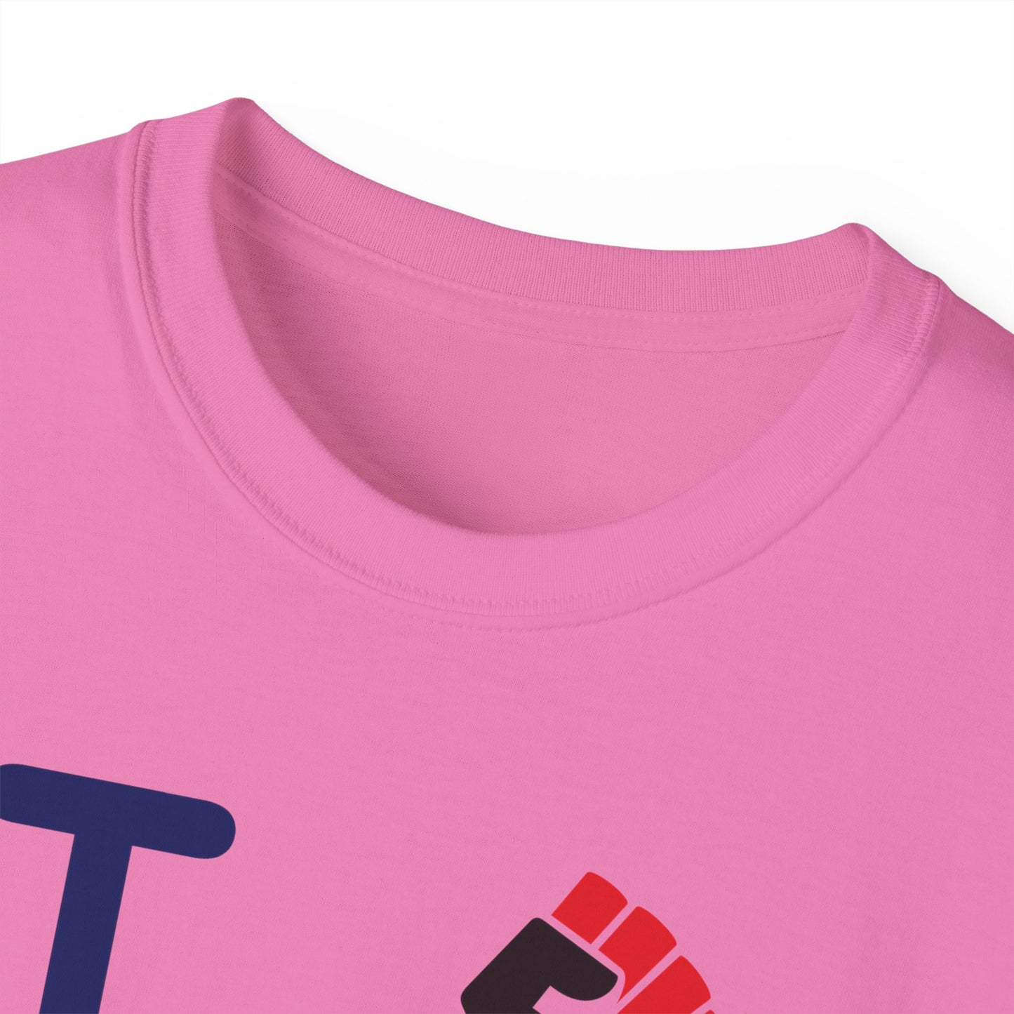 I fist LongD official Chicago logo 4-print cotton tee with multicolored fist