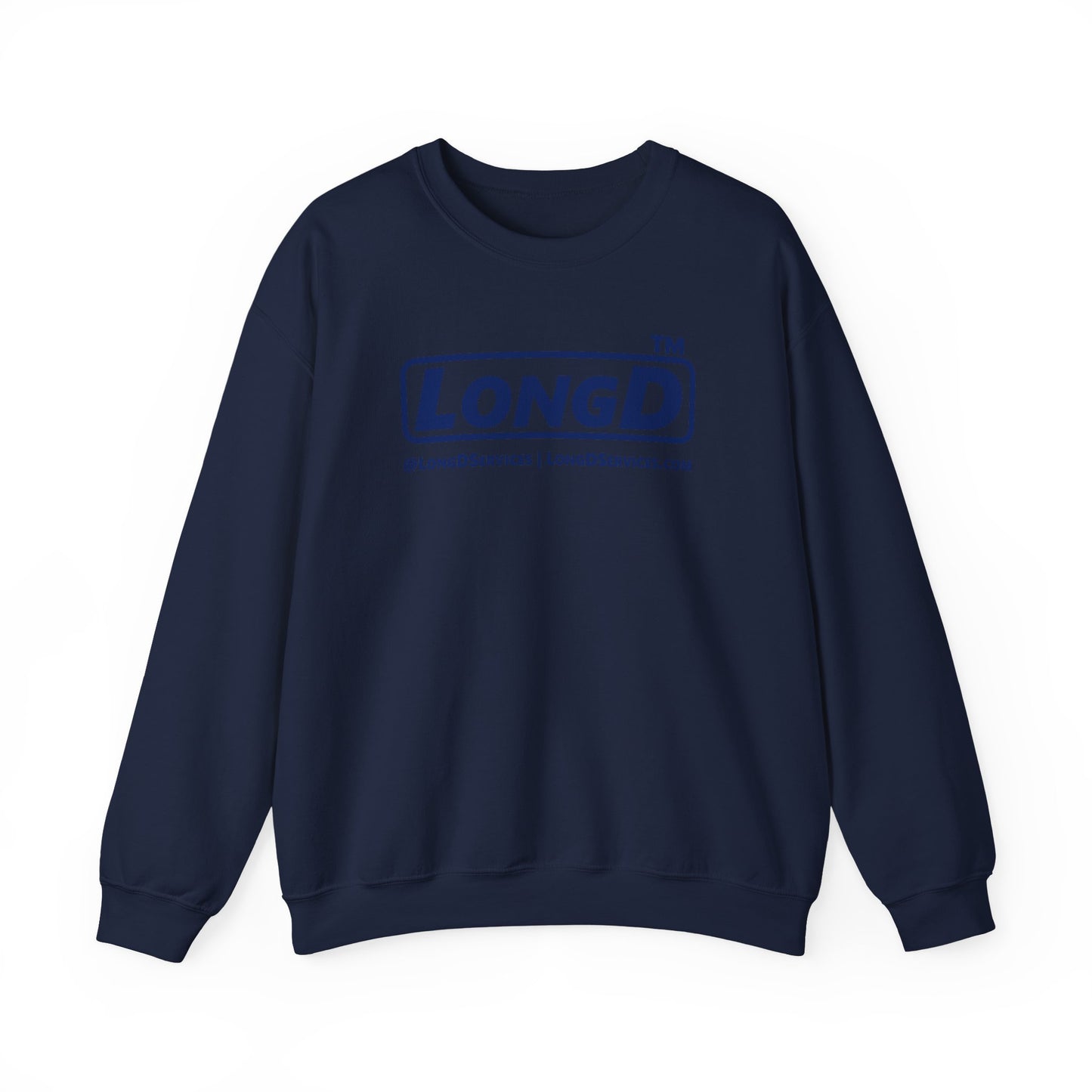 LongD Tag-domain positive official basic logo crewneck sweatshirt